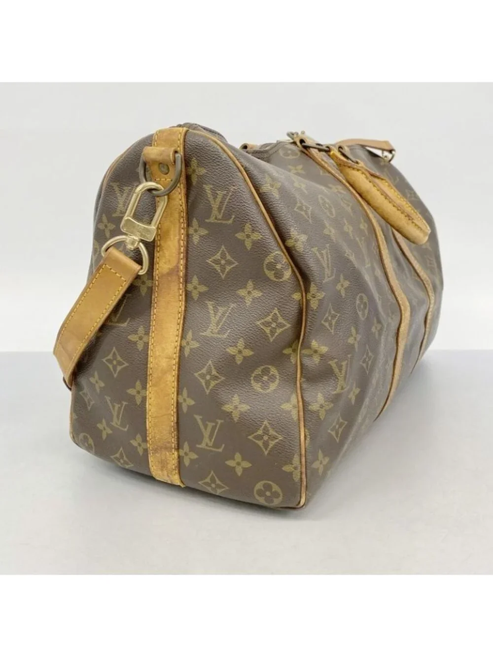 Louis Vuitton Boston Bag Monogram Keepall Bandouliere 45 Brown - Picture 2 of 10
